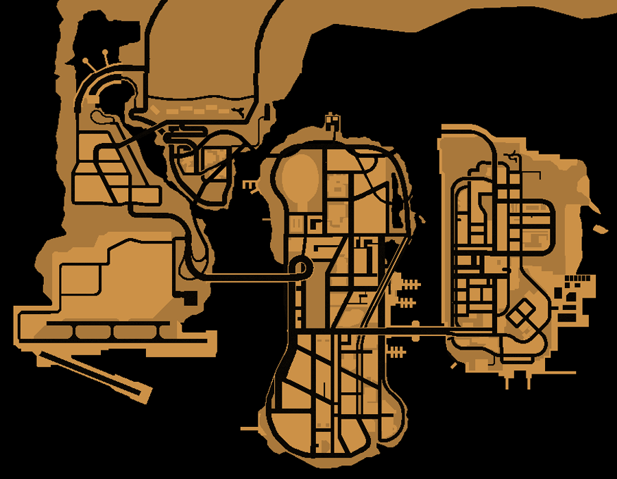 GTA 3 MAP (worn Print), This is a old print of a MAP for GT…