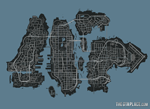 Full map of Liberty City in GTA IV