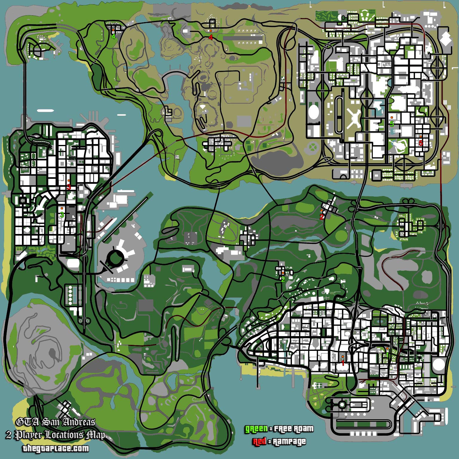 2 Maps From 2 GTA Games